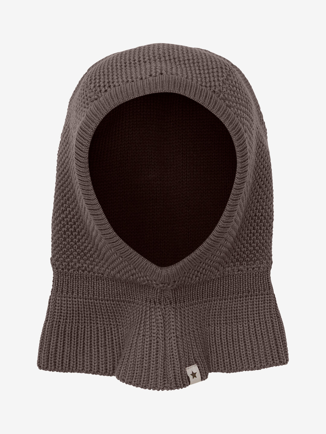 HUTTEliHUT | Balaclava Wool Knit Windstop - Brown Melange