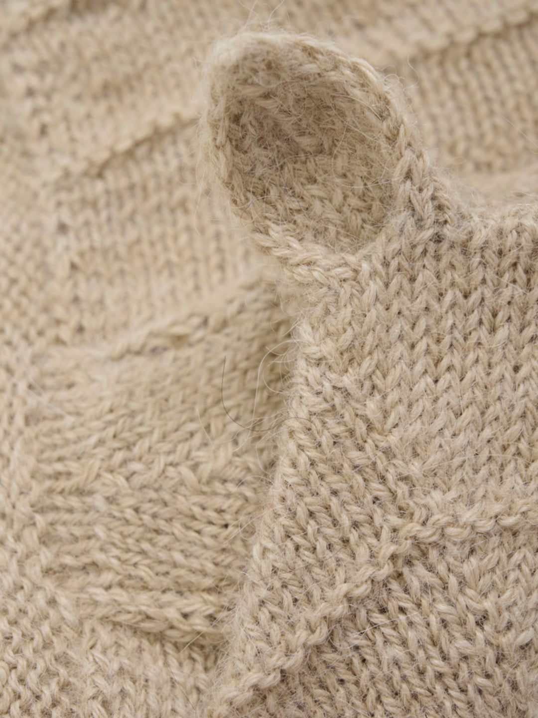 HUTTEliHUT | Bonnet Ears Alpaca Wool Knit - Camel Melange
