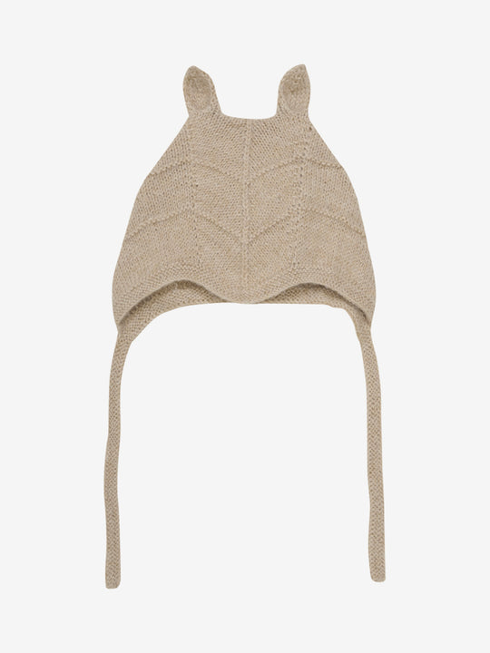HUTTEliHUT | Bonnet Ears Alpaca Wool Knit - Camel Melange