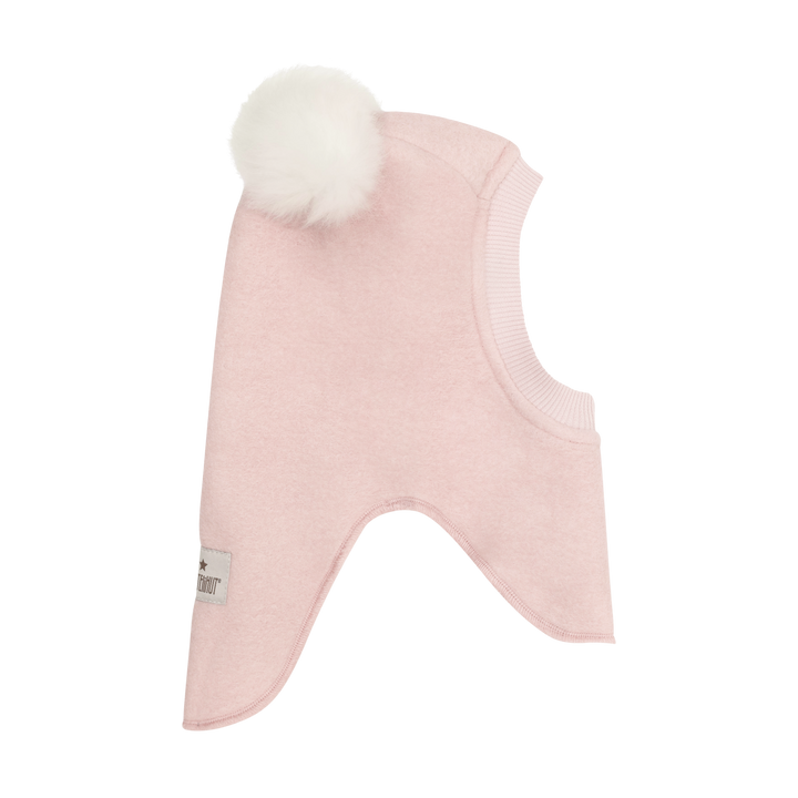 HUTTEliHUT | Balaclava Wool Alpaca Pompoms - Rose Smoke