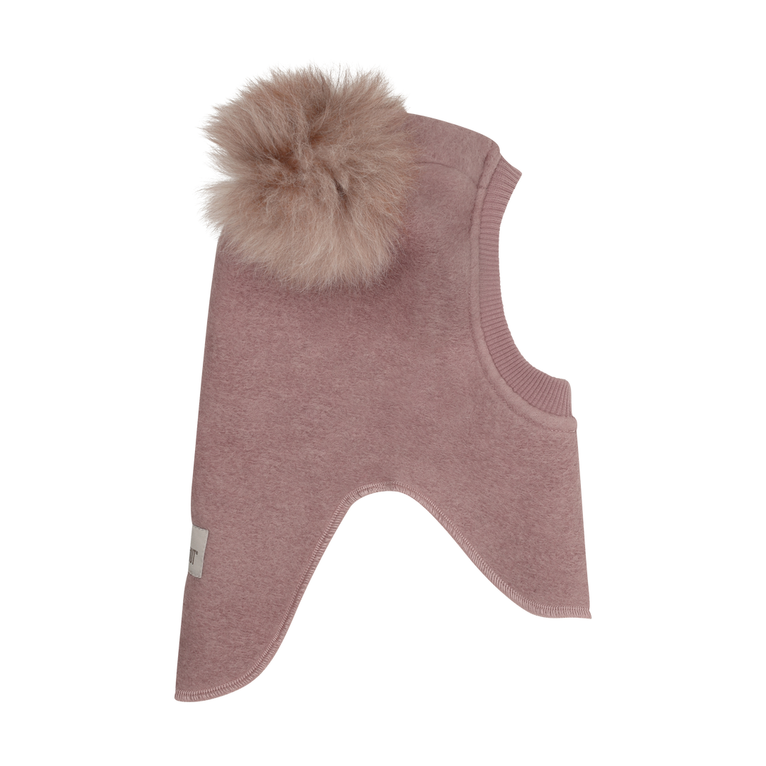 HUTTEliHUT | Balaclava Wool Alpaca Pompoms - Deauville Mauve