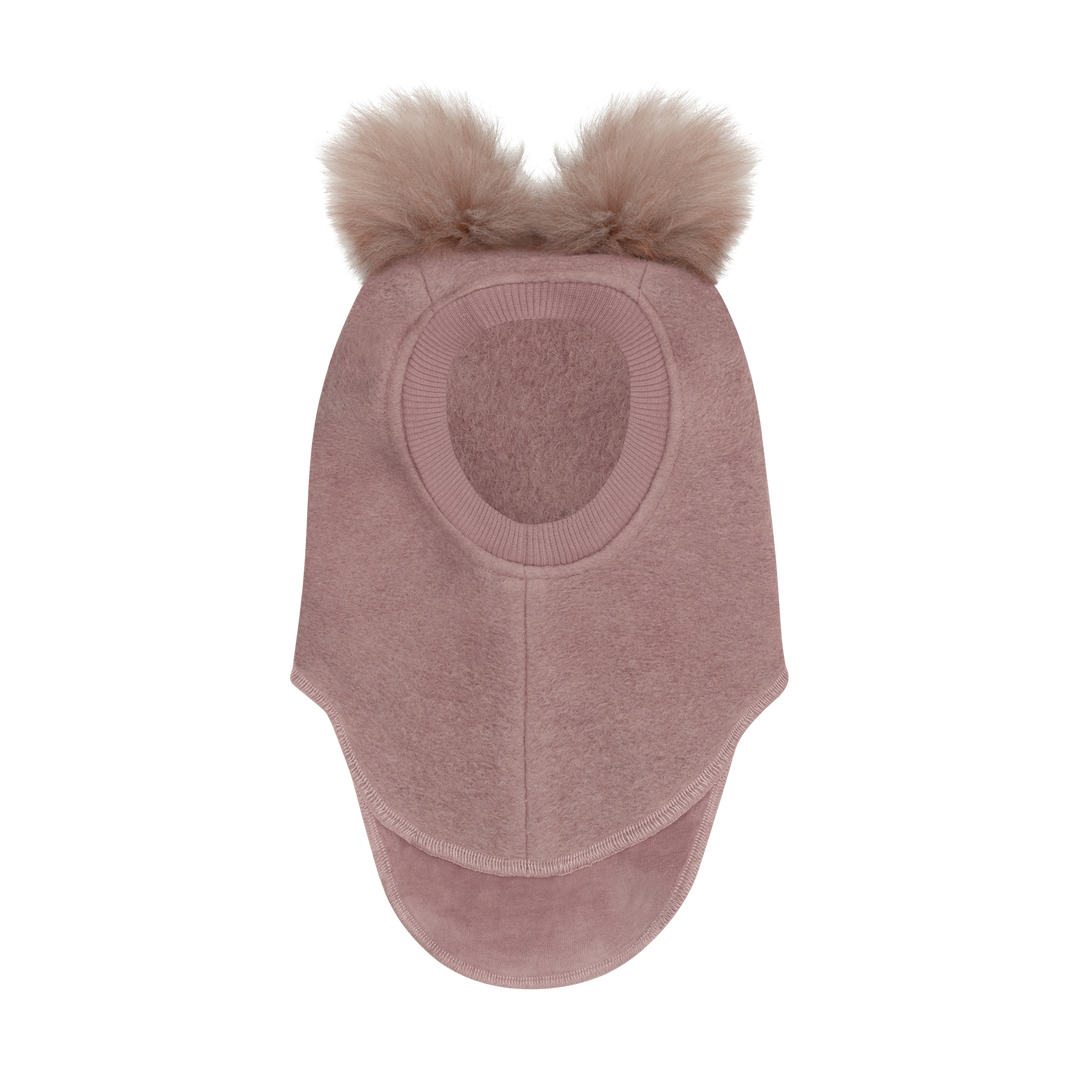 HUTTEliHUT | Balaclava Wool Alpaca Pompoms - Deauville Mauve