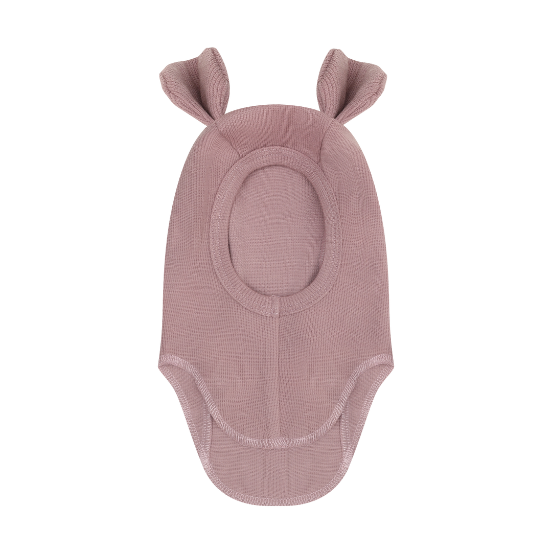 HUTTEliHUT | Balaclava Ears Wool Rib - Woodrose