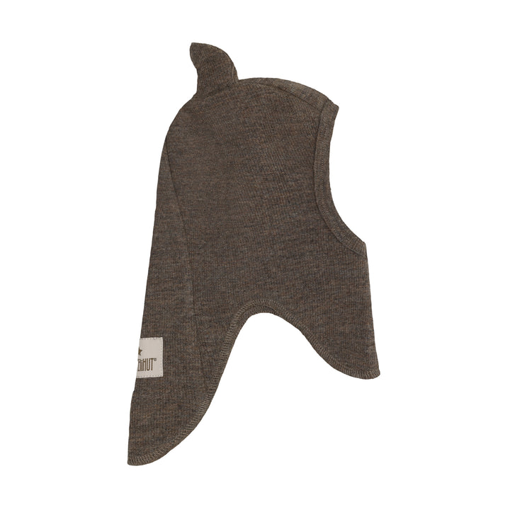 HUTTEliHUT | Balaclava Ears Wool Rib - Brown Melange