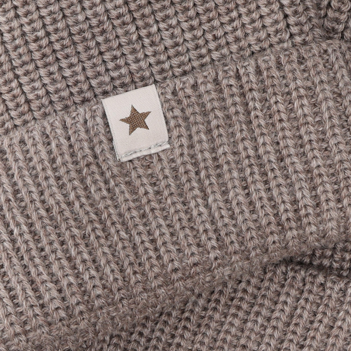 HUTTEliHUT | Beanie Wool Knit Pompoms - Cinder Melange