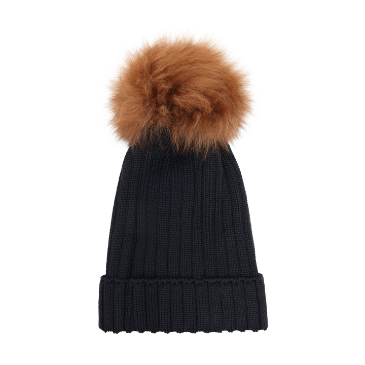 HUTTEliHUT | Hat Knit Alpaca Pompom - Dark Navy