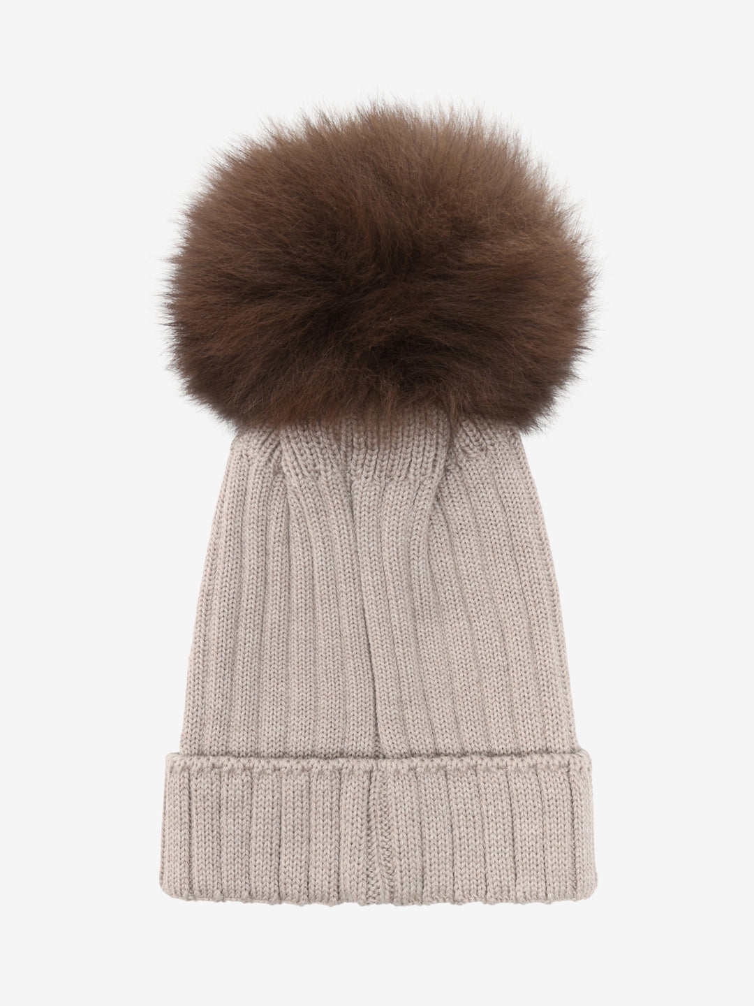 HUTTEliHUT | Hat Knit Alpaca Pompom - Camel Melange
