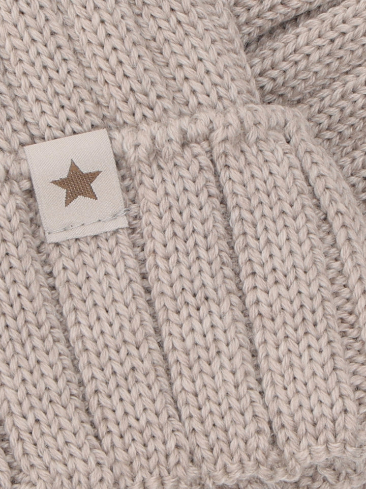 HUTTEliHUT | Hat Knit Alpaca Pompom - Camel Melange