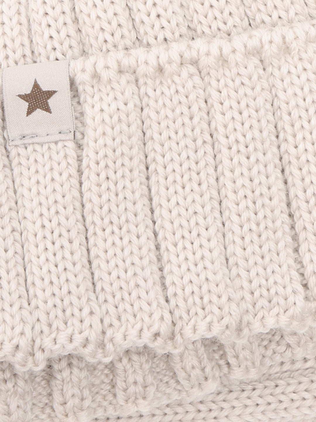 HUTTEliHUT | Hat Knit Alpaca Pompom - Sand Melange