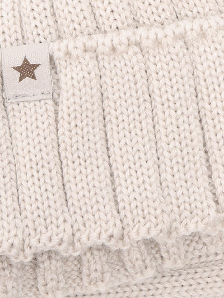 HUTTEliHUT | Hat Knit Alpaca Pompom - Sand Melange