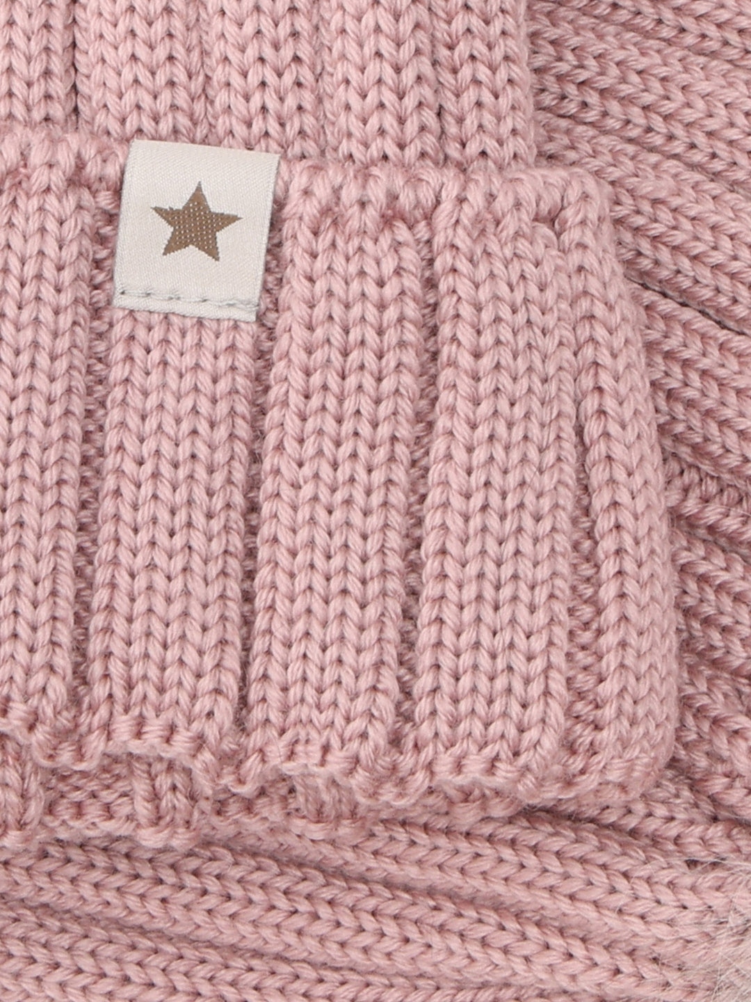 HUTTEliHUT | Hat Knit Alpaca Pompom - Woodrose