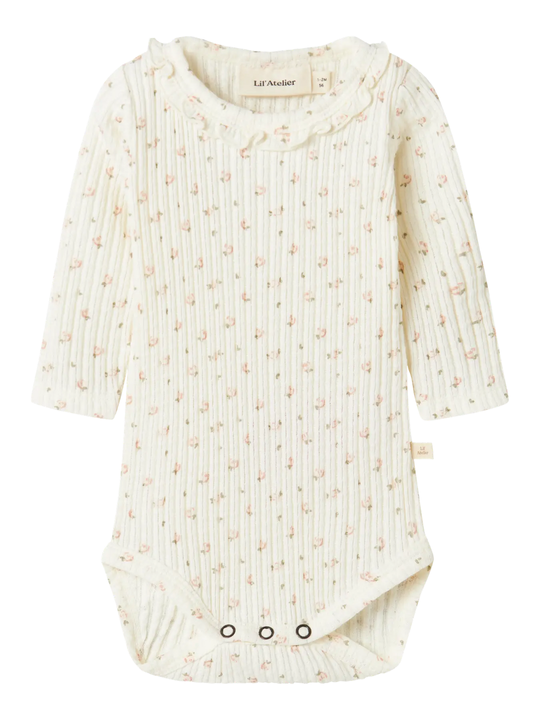 Lil' Atelier Baby HULLA HUA LS SLIM BODY - Coconut Milk - Torgunns Barneklær AS