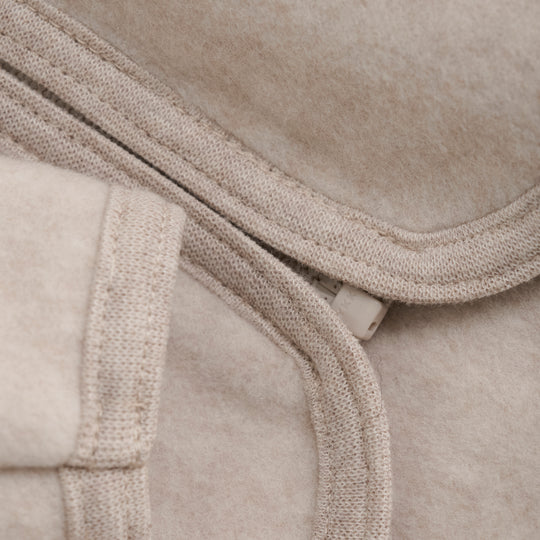HUTTEliHUT Jacket Ears Cotton Fleece (S) - Camel Melange - Torgunns Barneklær AS
