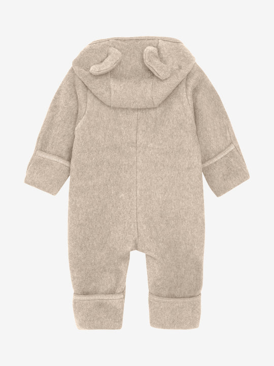 HUTTELiHUT Pram Suit Ears Cot. Fleece - Camel Melange