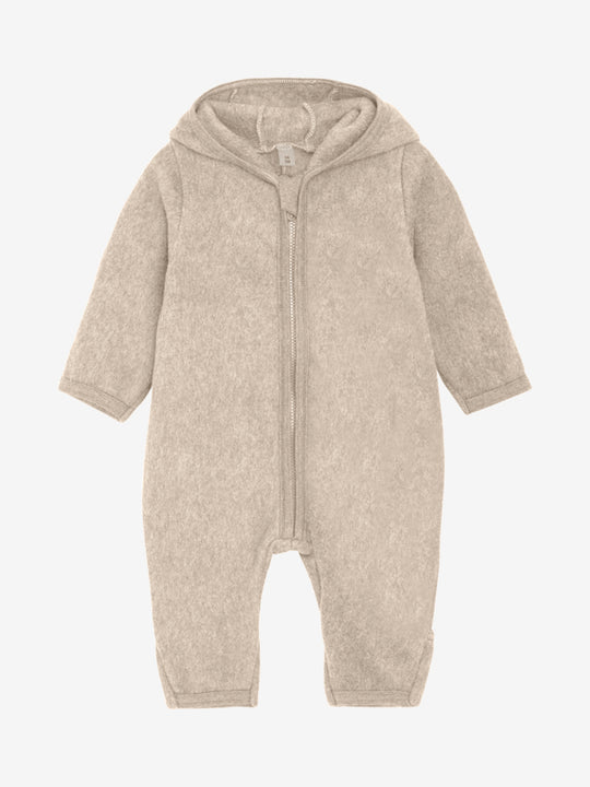 HUTTELiHUT Pram Suit Ears Cot. Fleece - Camel Melange