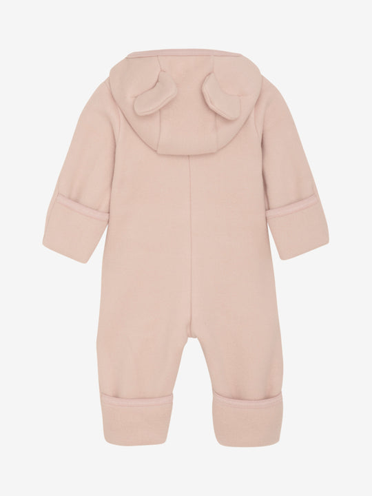 HUTTELiHUT Pram Suit Ears Cot. Fleece - Mahogany Rose