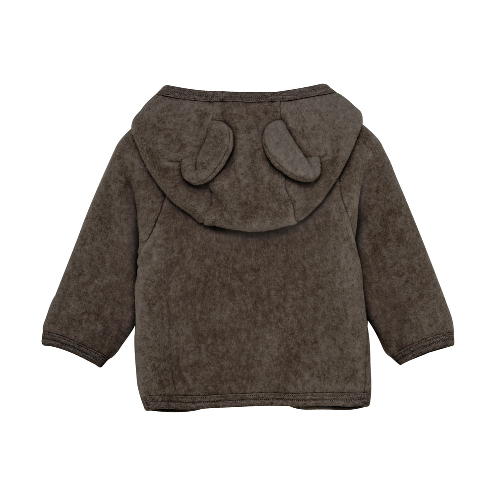 HUTTELiHUT Jacket Ears Cotton Fleece - Brown Melange