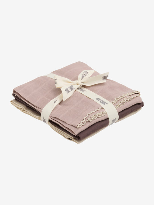 HUTTELiHUT Muslin Cloth 3-Pack - Fawn