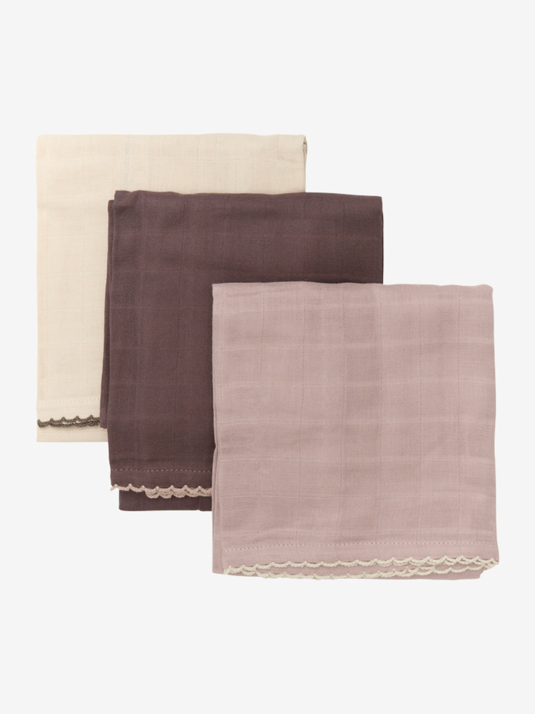 HUTTELiHUT Muslin Cloth 3-Pack - Fawn