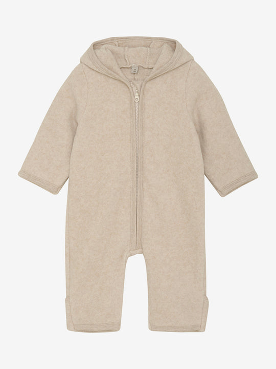 HUTTELiHUT Pram Suit Ears Cot. Fleece - Camel Melange