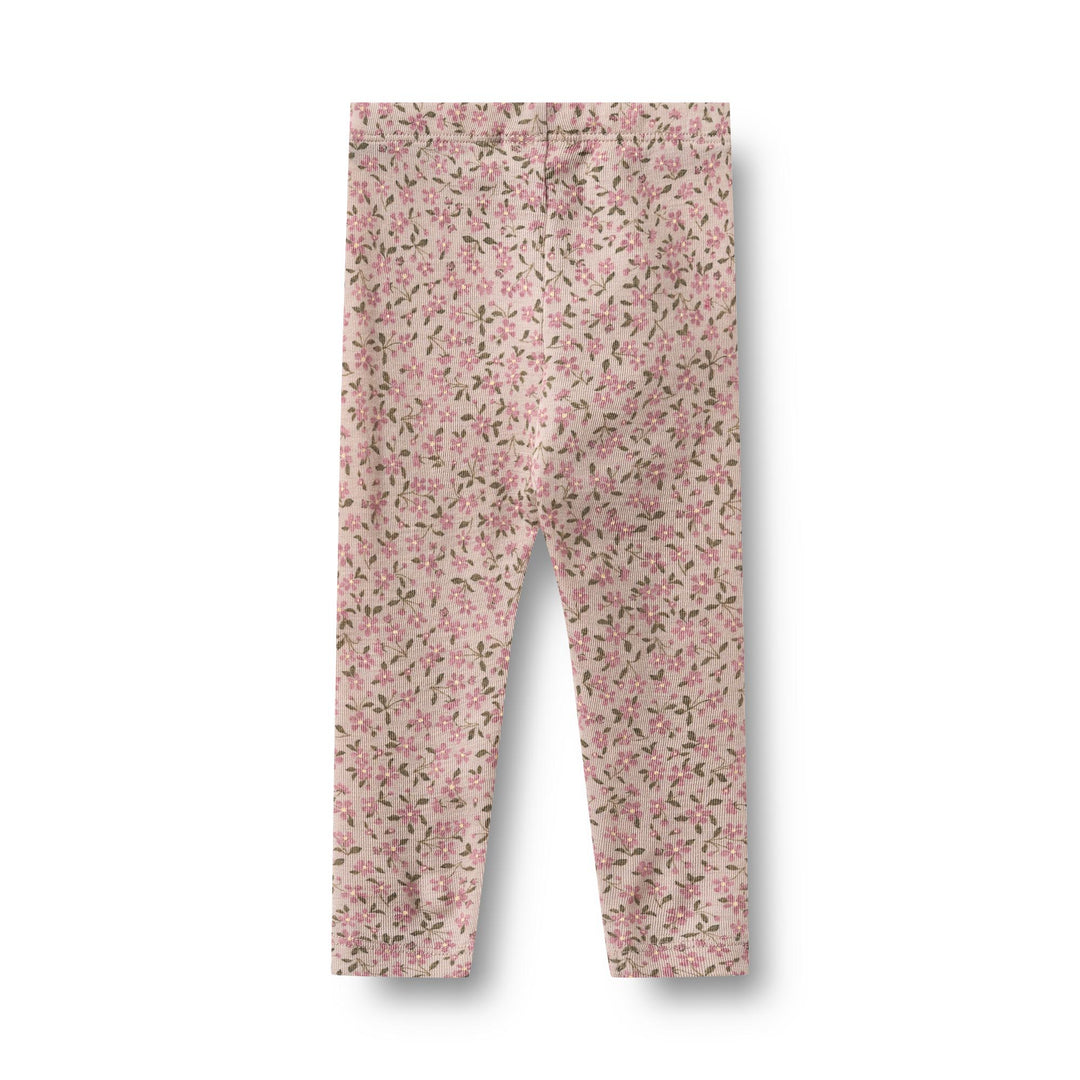 Wheat | Ull Leggings Agi - Pale Lilac Flowers