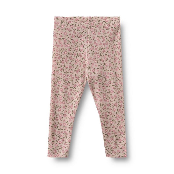 Wheat | Ull Leggings Agi - Pale Lilac Flowers