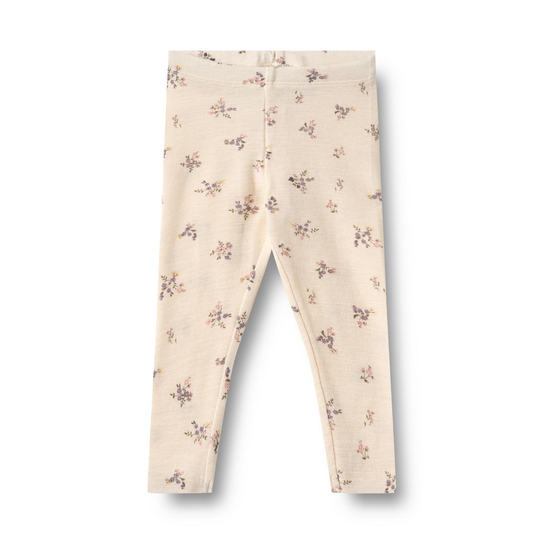 Wheat | Ull Leggings Agi - Eggshell Flowers