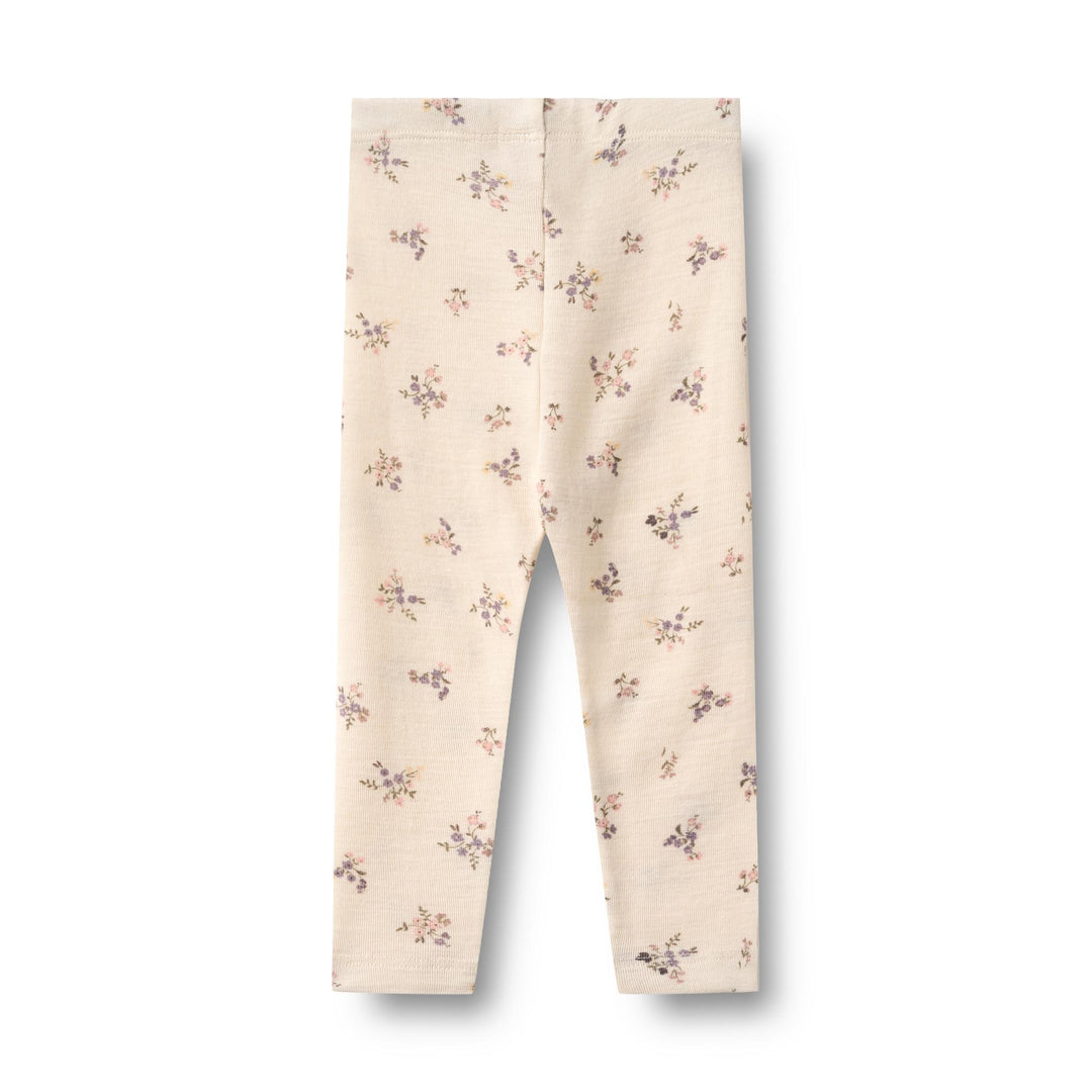 Wheat | Ull Leggings Agi - Eggshell Flowers