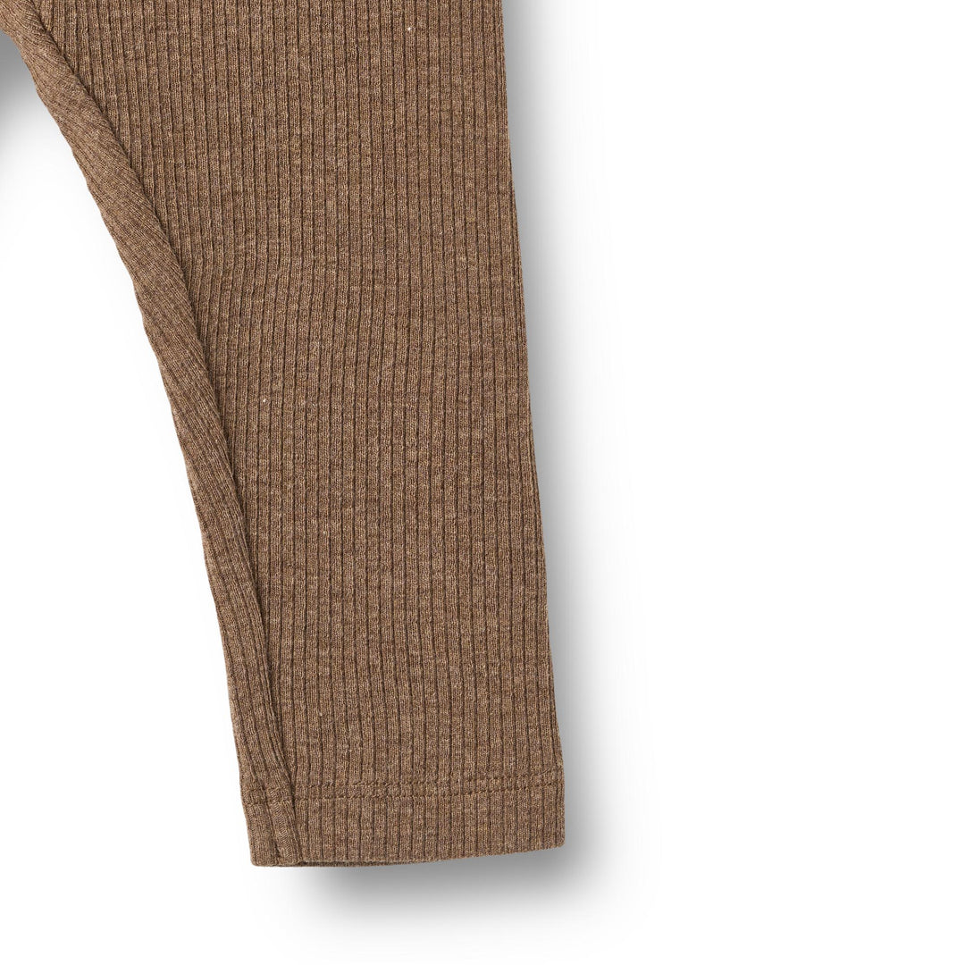 Wheat Rib Leggings Jules - Coffee Melange