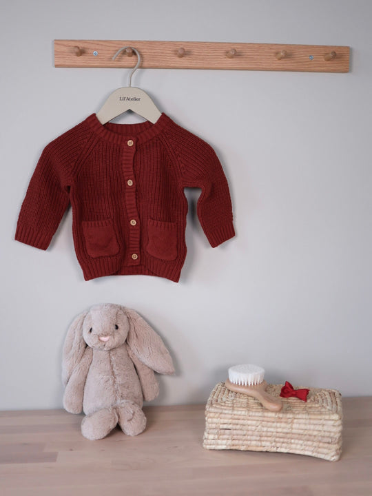 Lil' Atelier Baby EMLEN LIS LS KNIT CARDIGAN - Spiced Apple