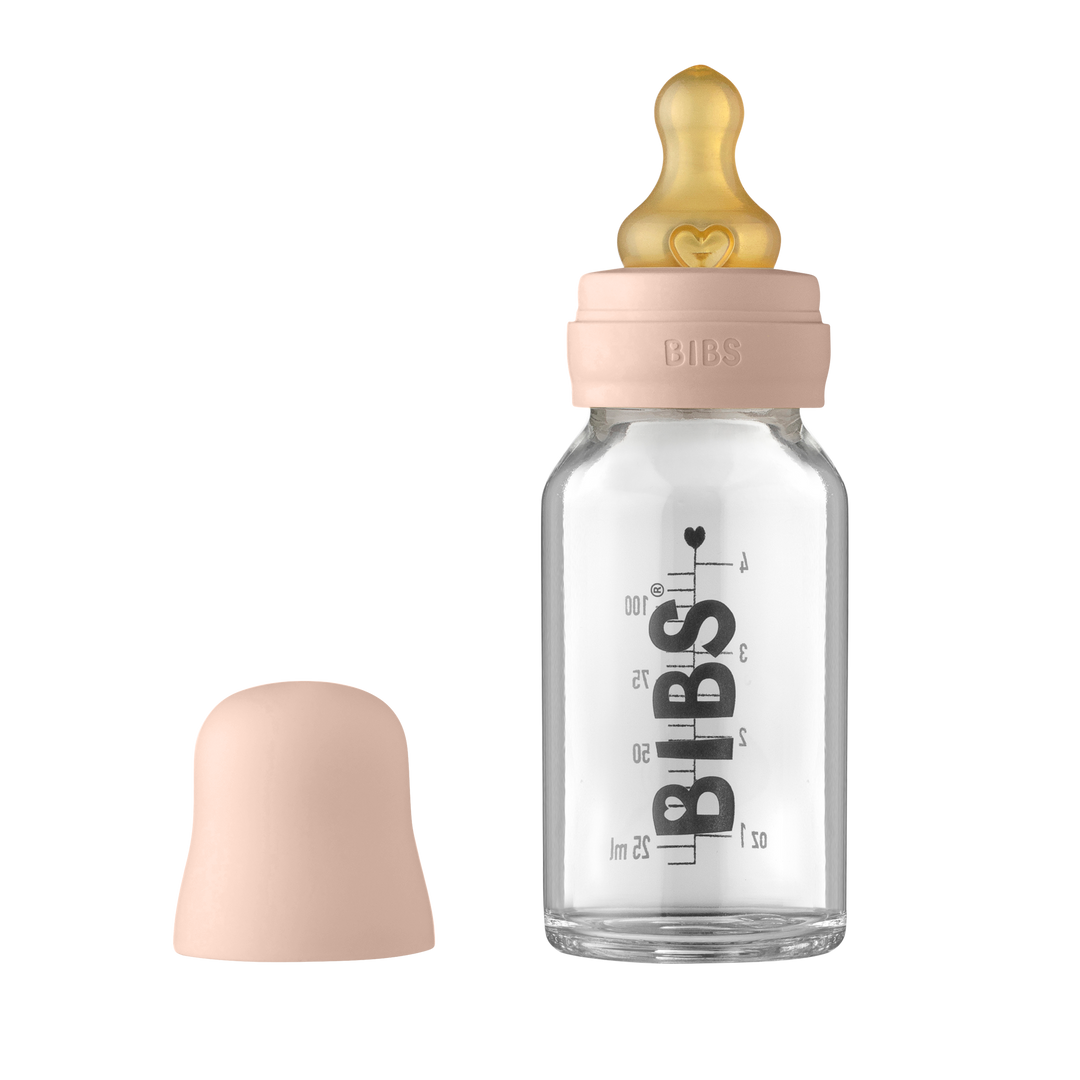 BIBS Baby Glass Bottle Complete Set | Blush - Torgunns Barneklær AS