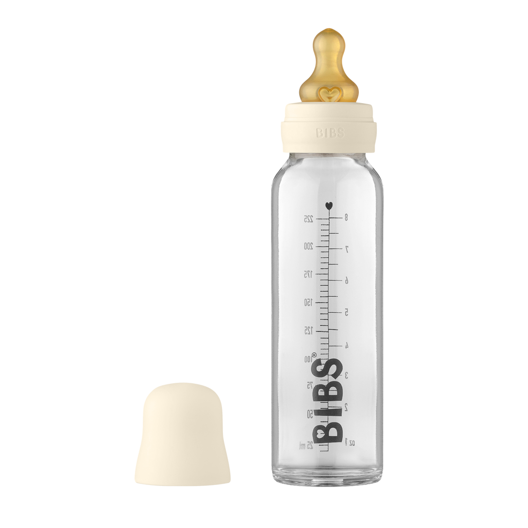 BIBS Baby Glass Bottle Complete Set | Ivory - Torgunns Barneklær AS