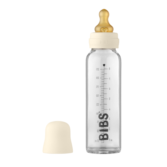 BIBS Baby Glass Bottle Complete Set | Ivory - Torgunns Barneklær AS