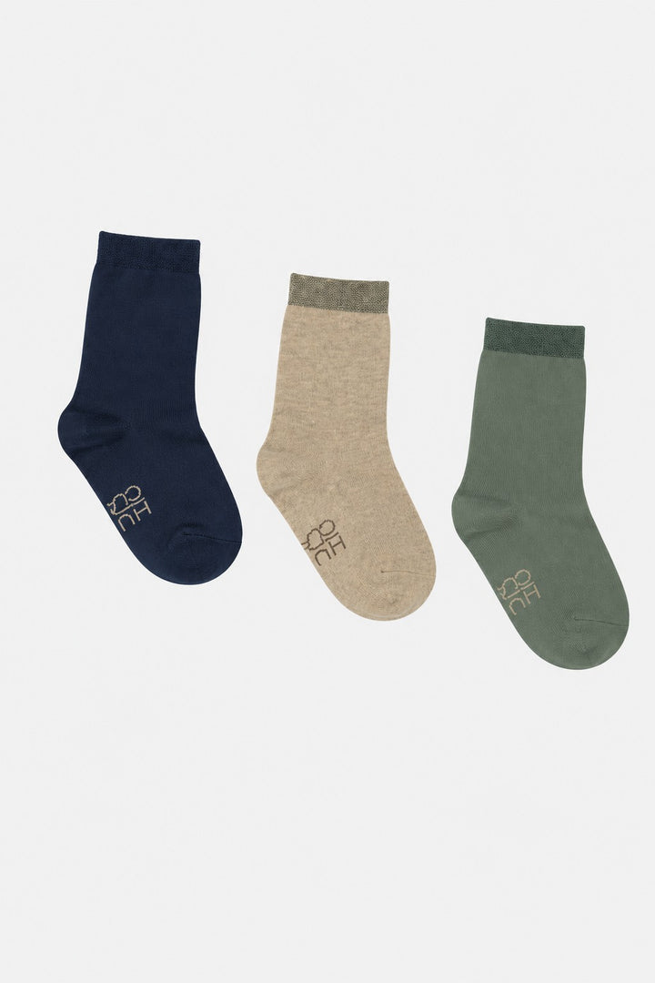 Hust &amp; Claire | Foty 3-pack ull- og bambussokker – Blues