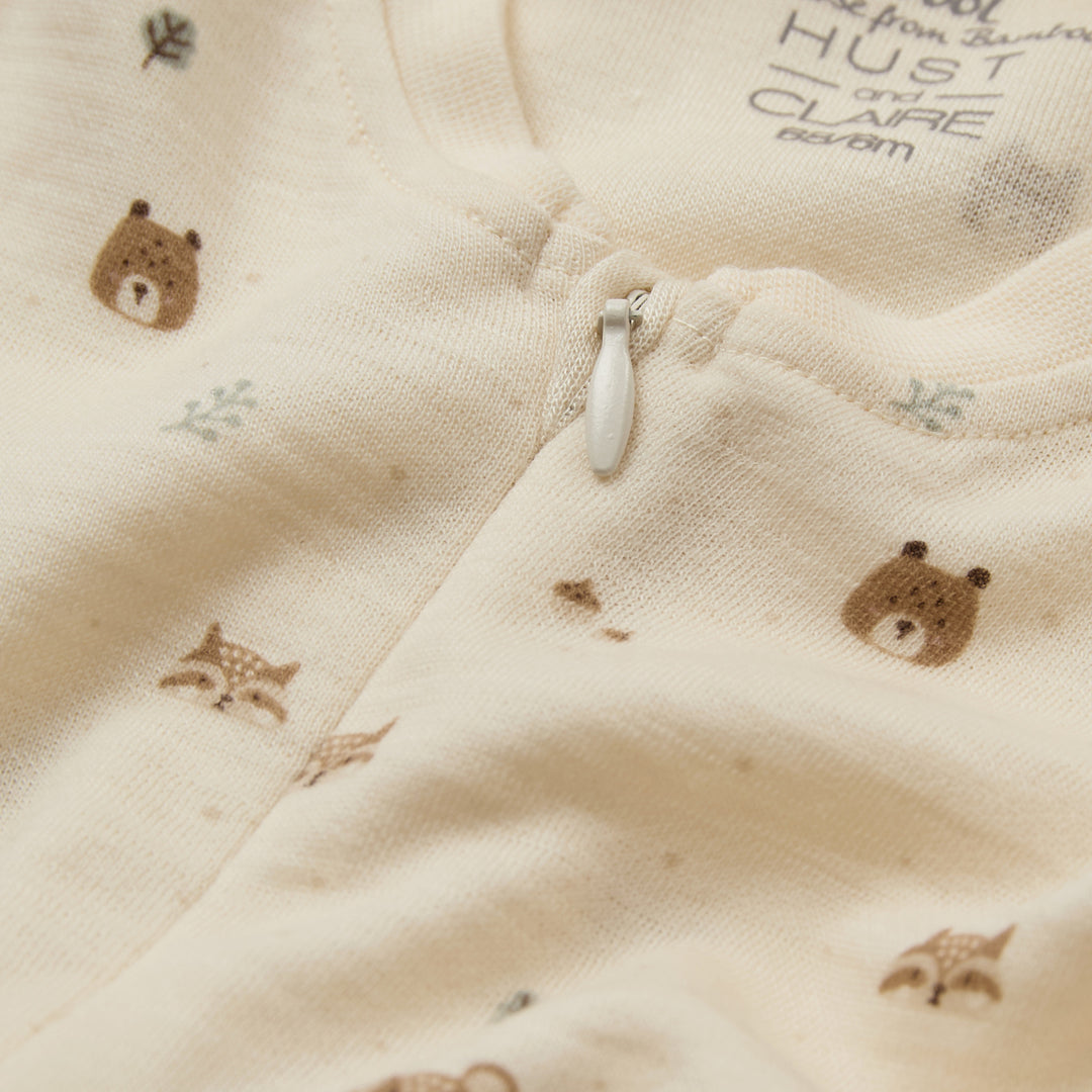 Hust &amp; Claire | Manu Forest Ull/Bambus Pysj – Offwhite