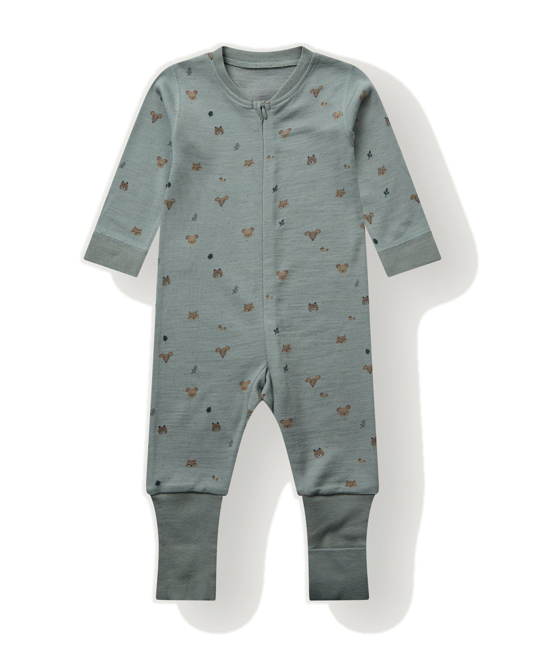 Hust &amp; Claire | Manu Forest Ull/Bambus Pysj – Slate Green