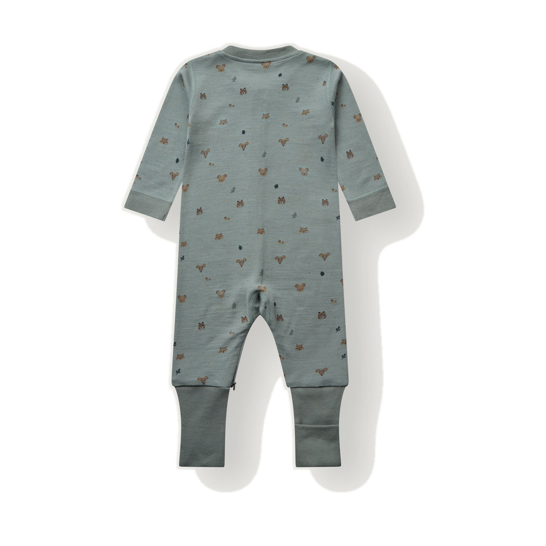 Hust &amp; Claire | Manu Forest Ull/Bambus Pysj – Slate Green