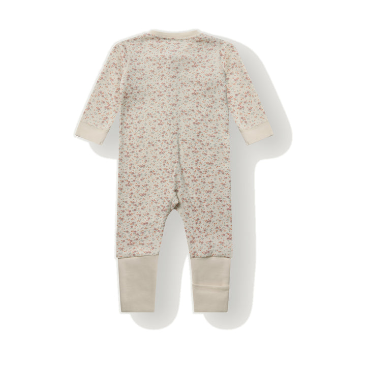 Hust &amp; Claire | Manu Zip Tiny Pyjamas Ull/Bambus – Offwhite
