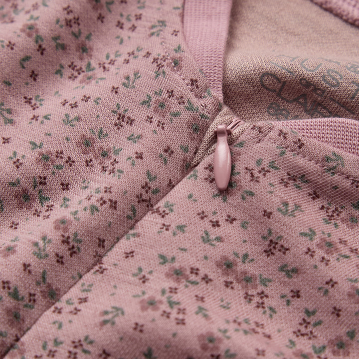 Hust &amp; Claire | Manu Zip Tiny Pyjamas Ull/Bambus – Heather