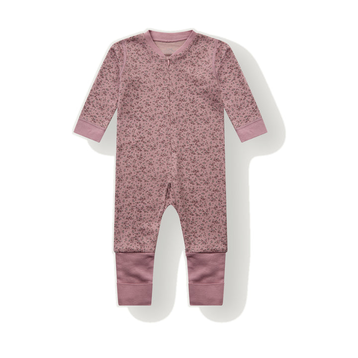 Hust &amp; Claire | Manu Zip Tiny Pyjamas Ull/Bambus – Heather