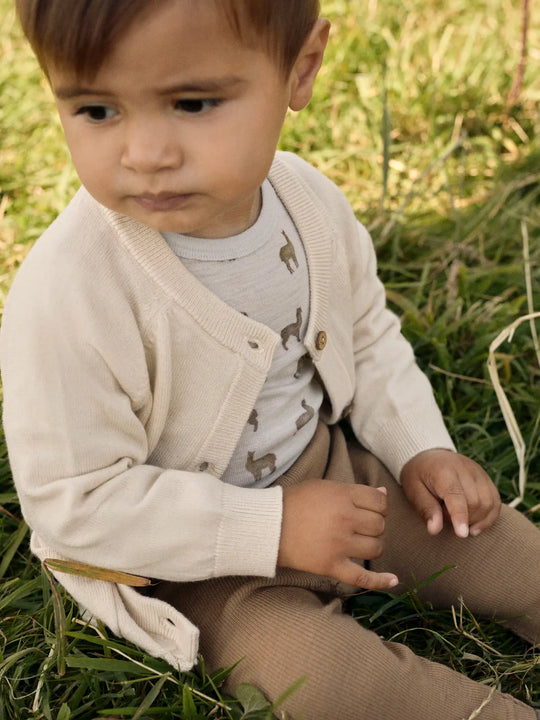 Lil' Atelier Baby NOEL NEB WOOL SLIM LEGGING - Tigers Eye - Torgunns Barneklær AS