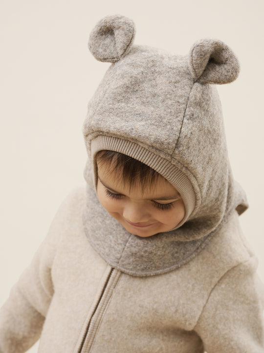 HUTTEliHUT | Balaclava Ears Wool - Camel Melange