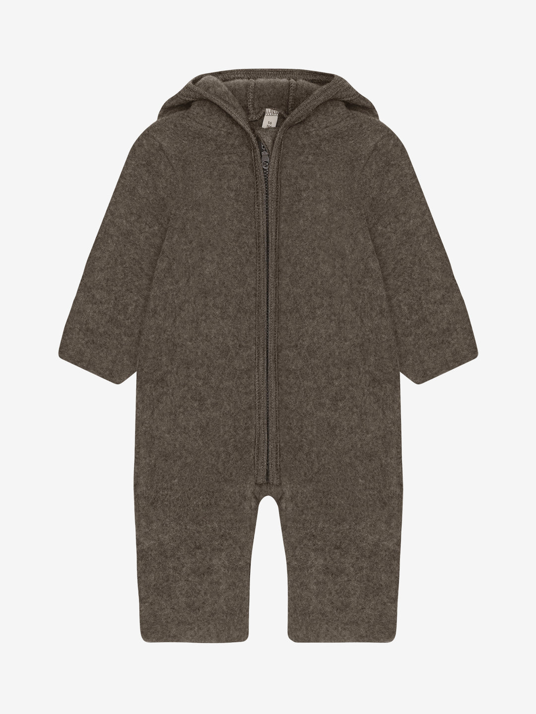 HUTTEliHUT | Ullfleece Dress m/Bamseører - Brown Melange