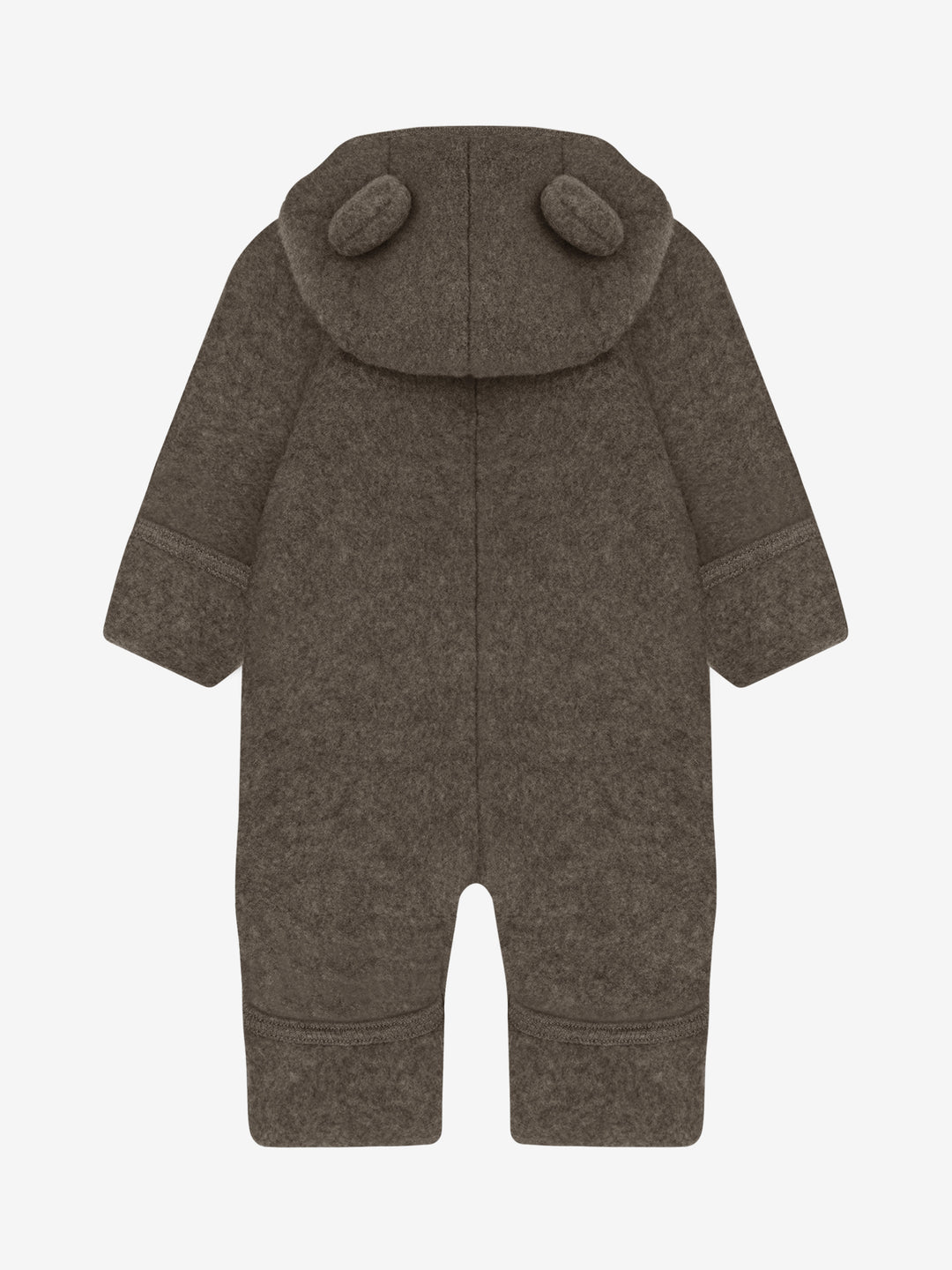 HUTTEliHUT | Ullfleece Dress m/Bamseører - Brown Melange