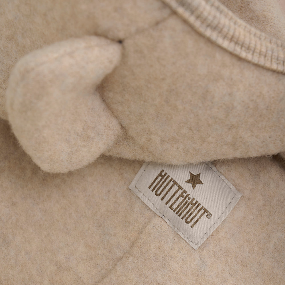 HUTTELiHUT Pram Suit Ears Wool Fleece - Camel Melange