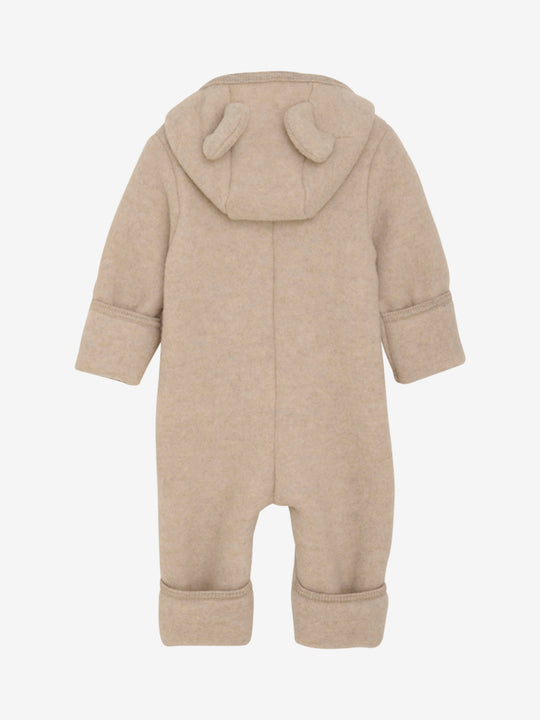 HUTTELiHUT Pram Suit Ears Wool Fleece - Camel Melange