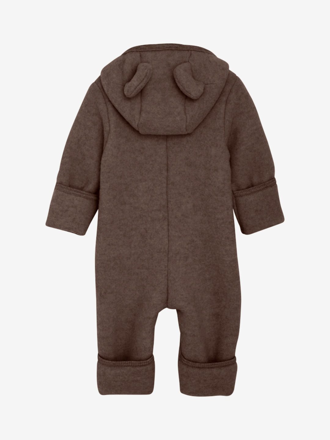 HUTTELiHUT Pram Suit Ears Wool Fleece - Brown Melange