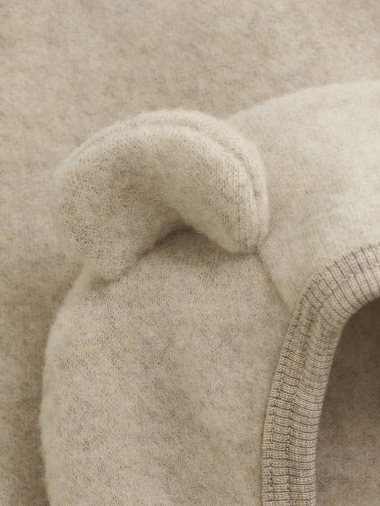 HUTTEliHUT | Jacket Ears Wool Fleece - Camel Melange - Torgunns Barneklær AS