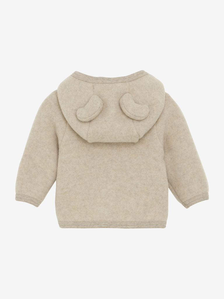 HUTTEliHUT | Jacket Ears Wool Fleece - Camel Melange - Torgunns Barneklær AS