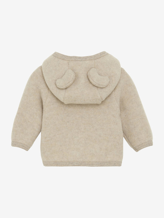 HUTTEliHUT | Jacket Ears Wool Fleece - Camel Melange - Torgunns Barneklær AS